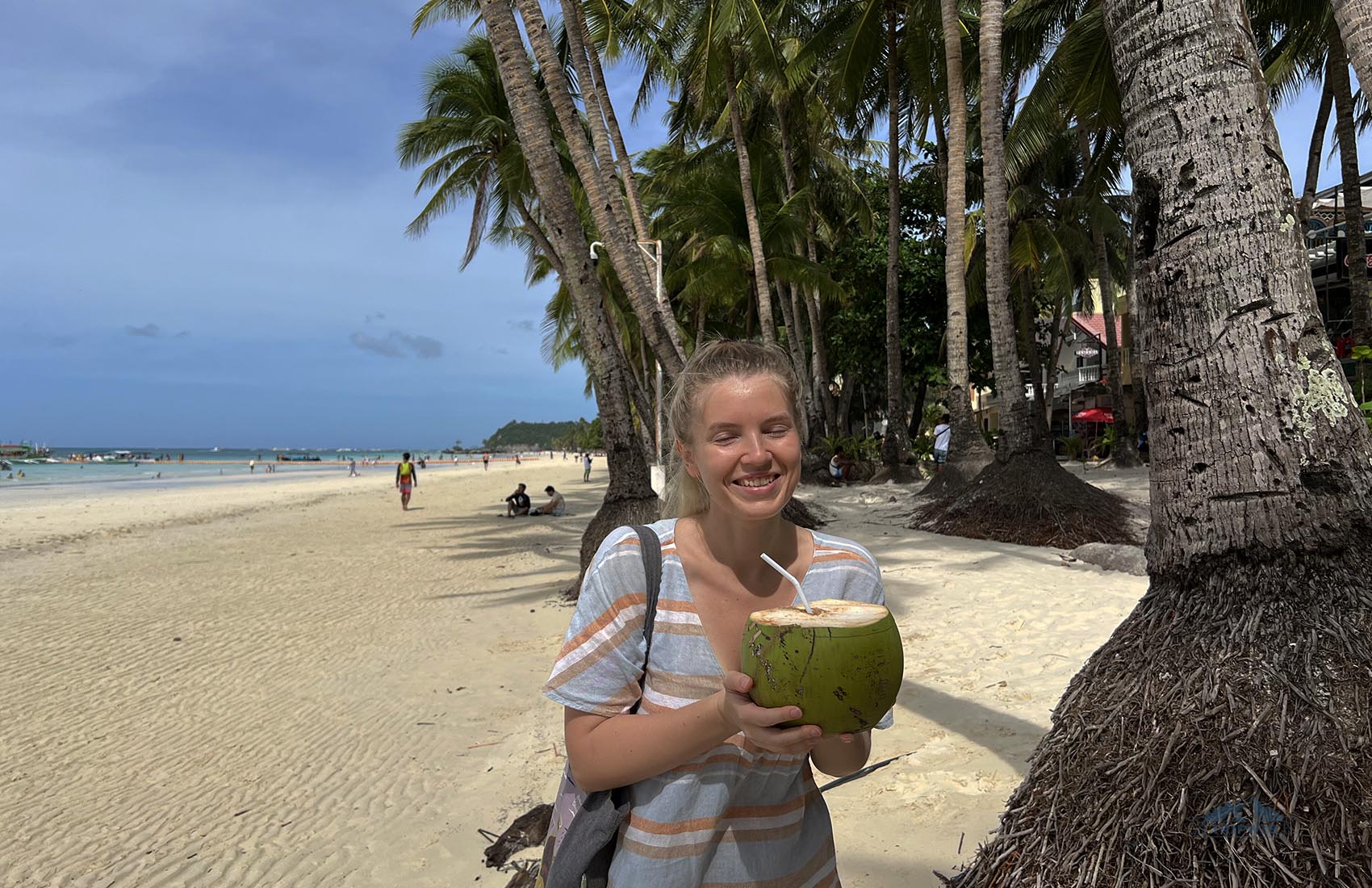 White beach and coconut