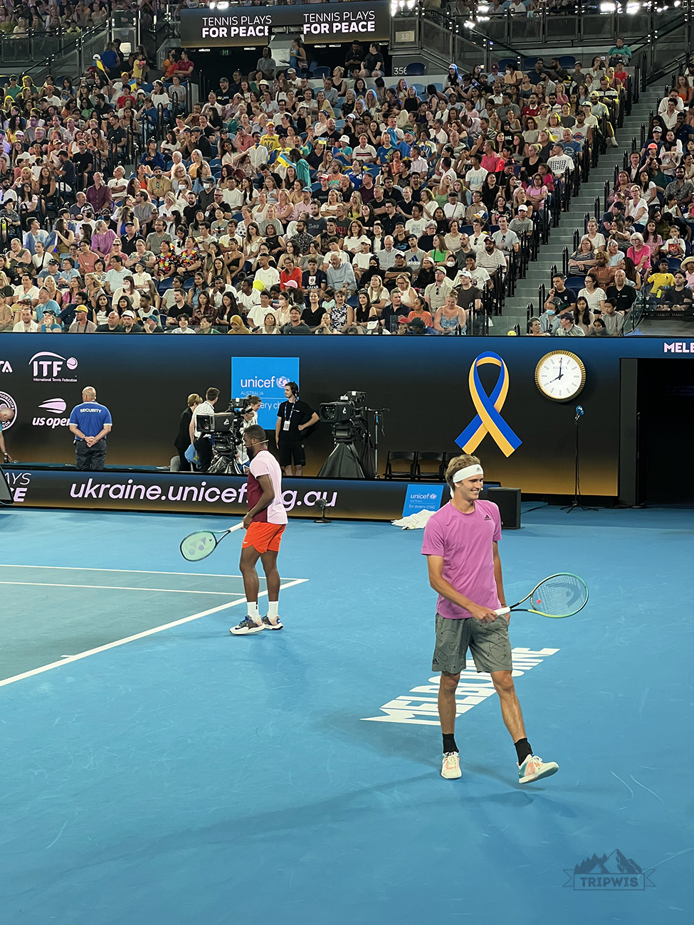 Lower seats view AO Rod Laver Arena