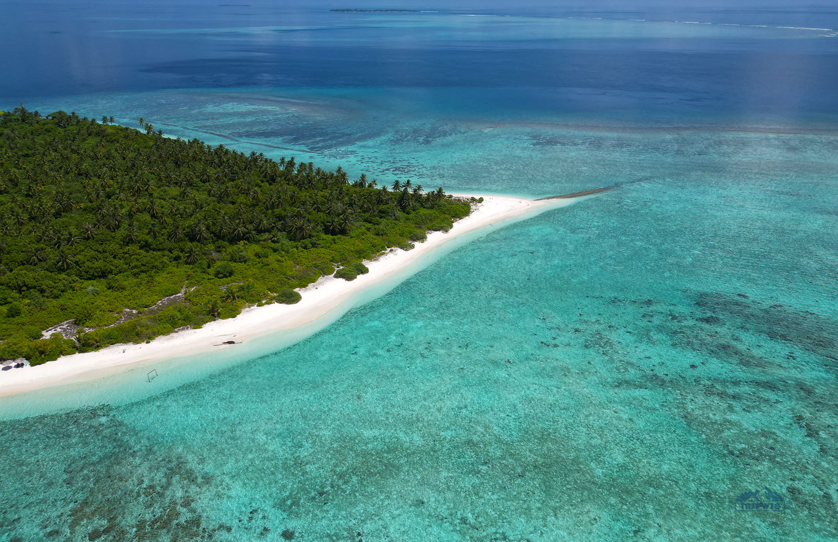 maldives island from above