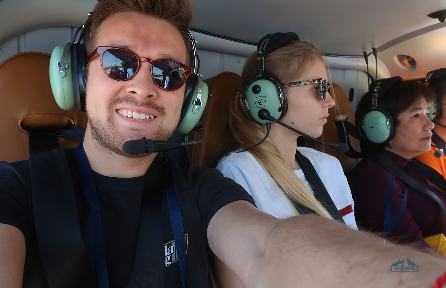 Helicopter flight over Dubai