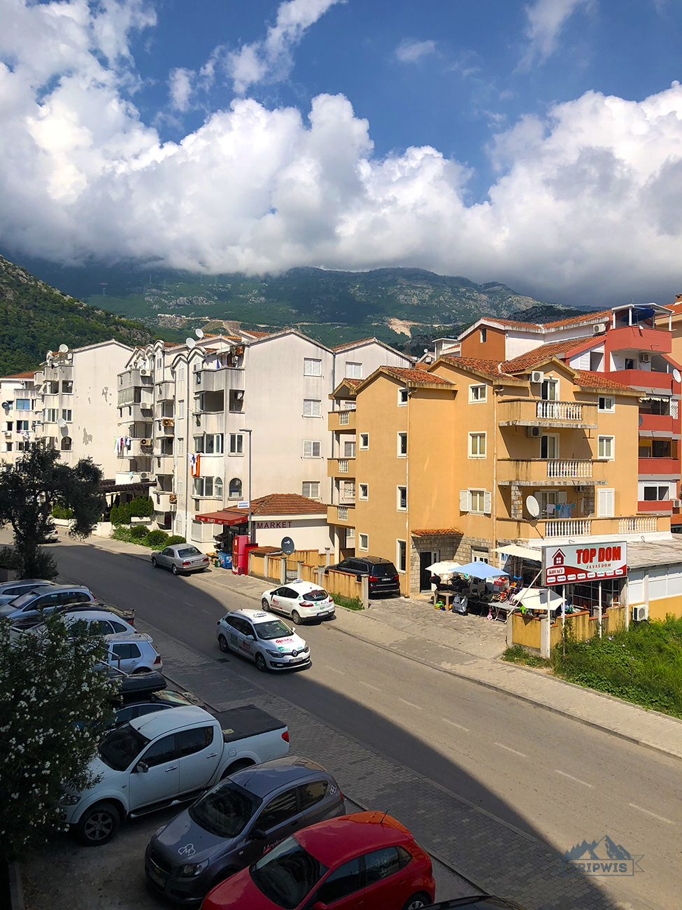 the view from apartment in Budva