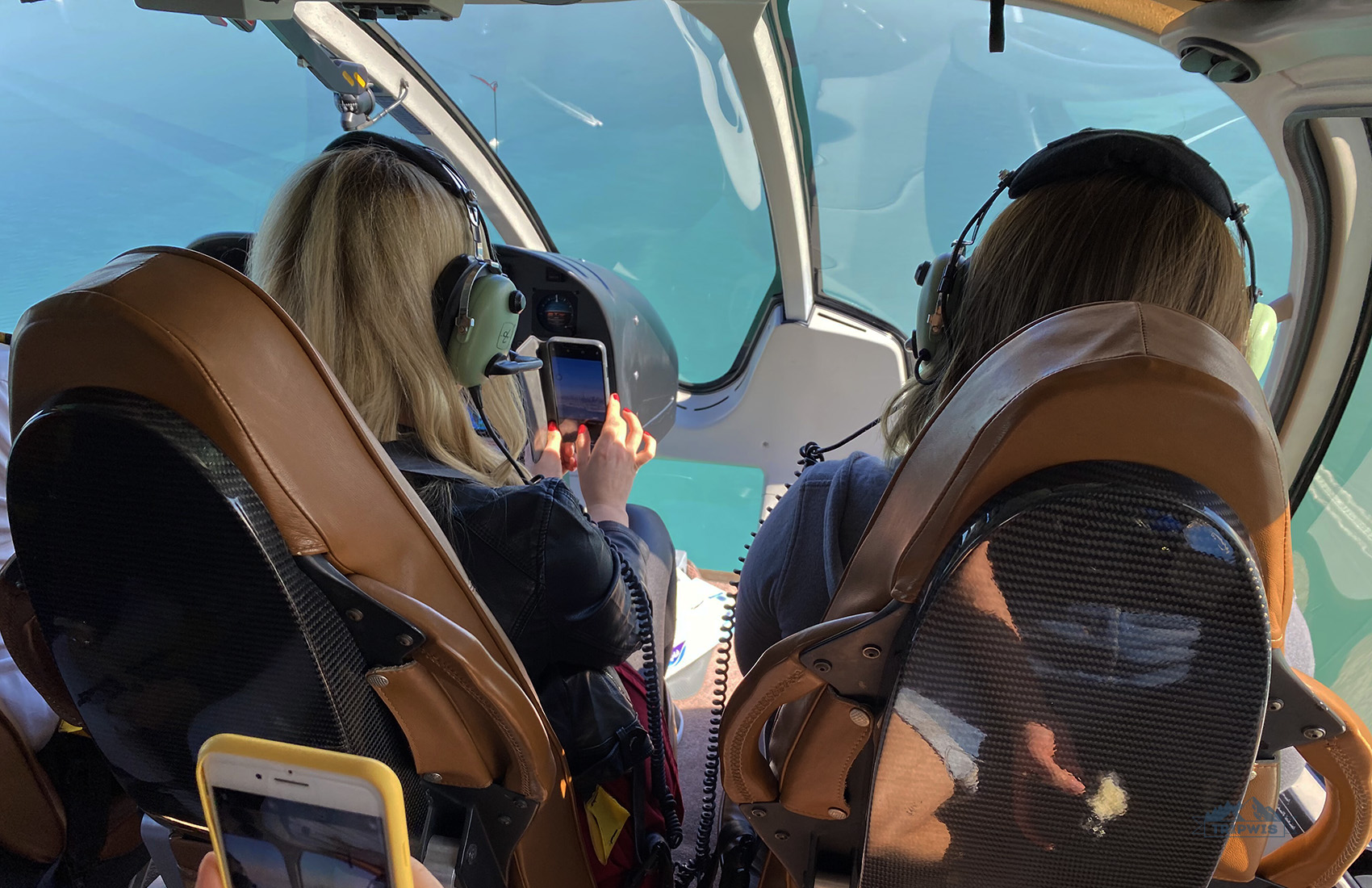 inside helicopter view