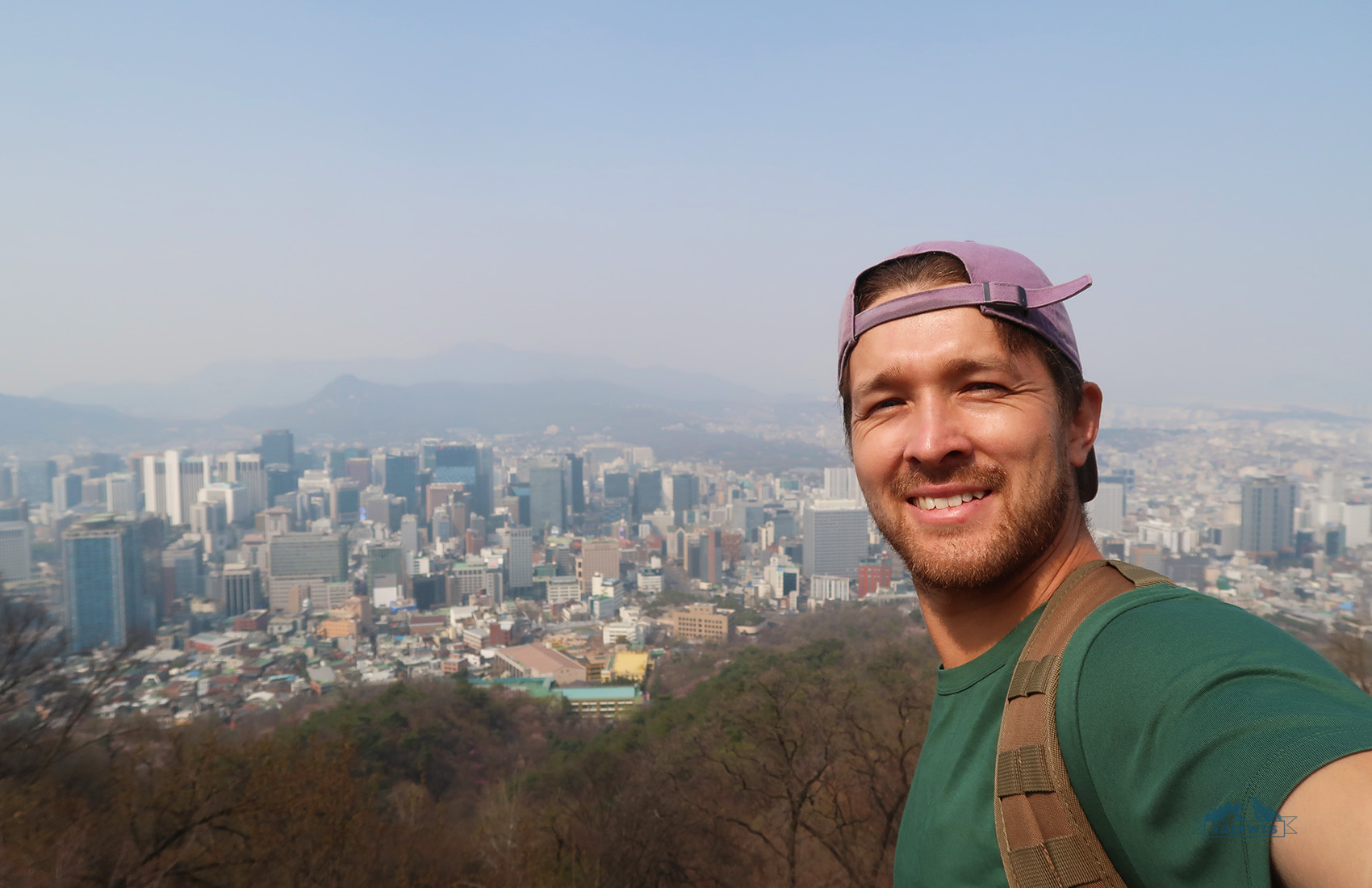 Namsan tower viewpoint smog