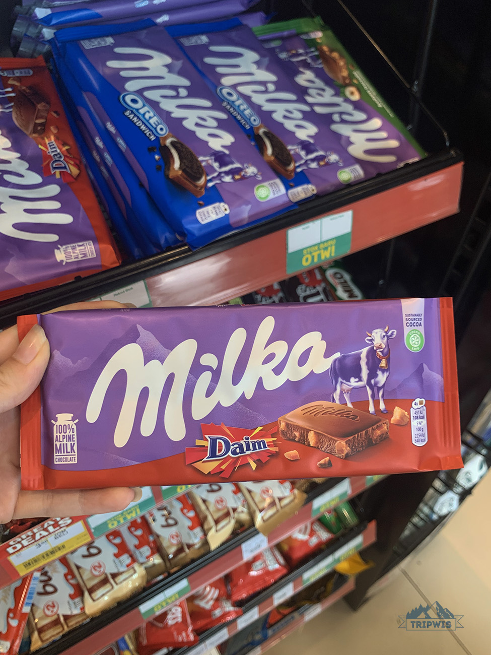 Milka in Duty Free in Langkawi