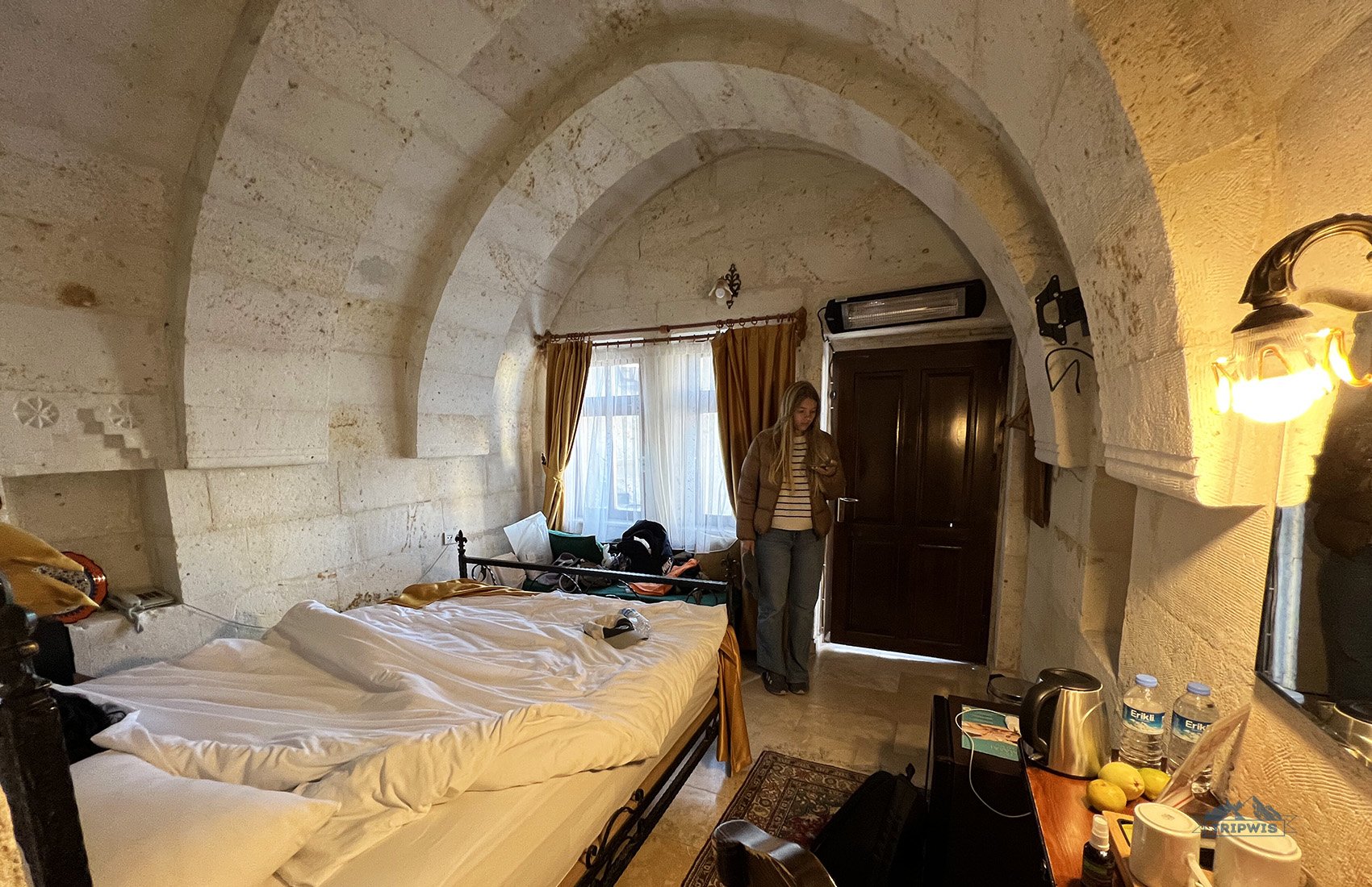 inside cave hotel in Cappadocia