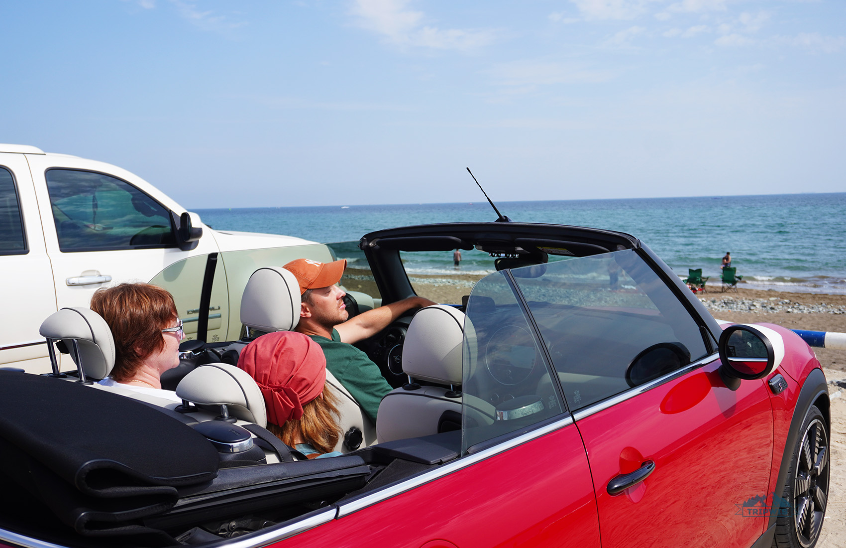 our car and Fujairah Beach