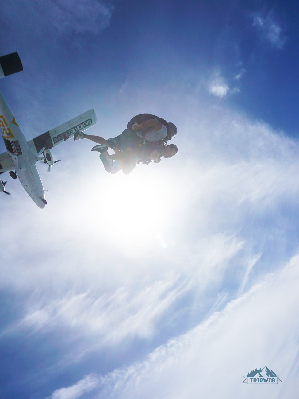 the Jump from airplane in Dubai