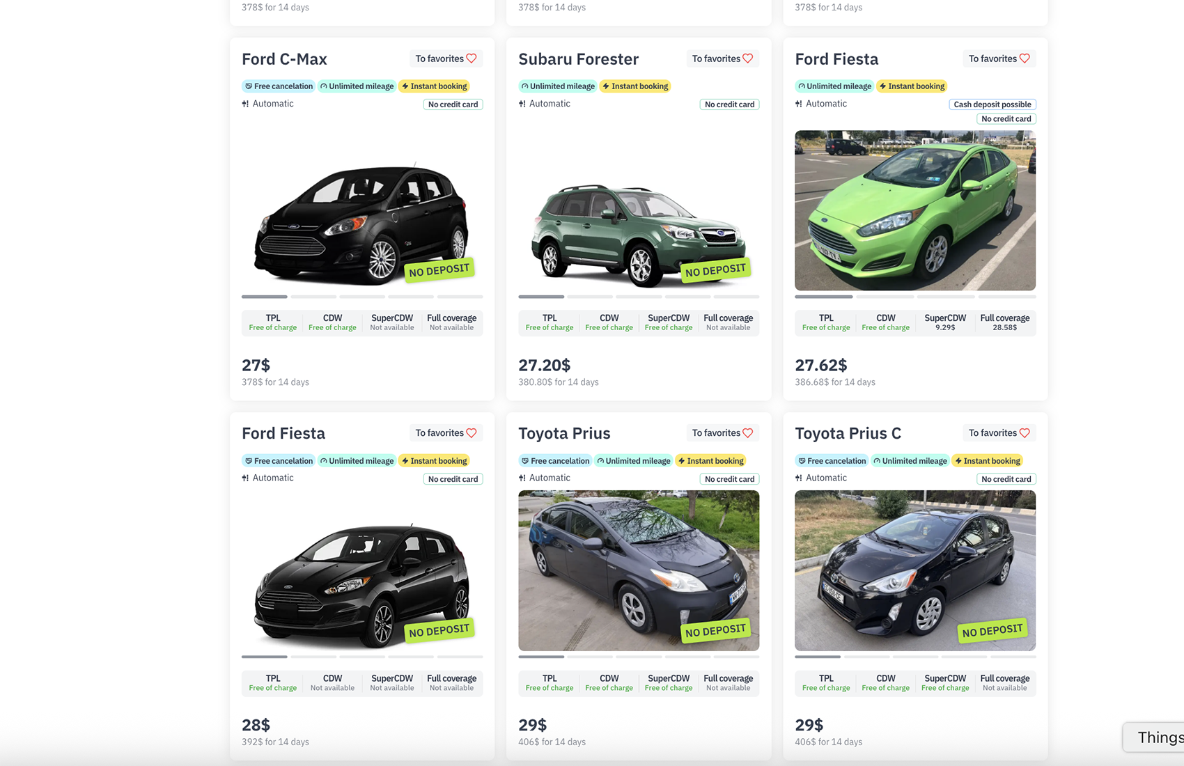 Rent a car in Tbilisi without deposit