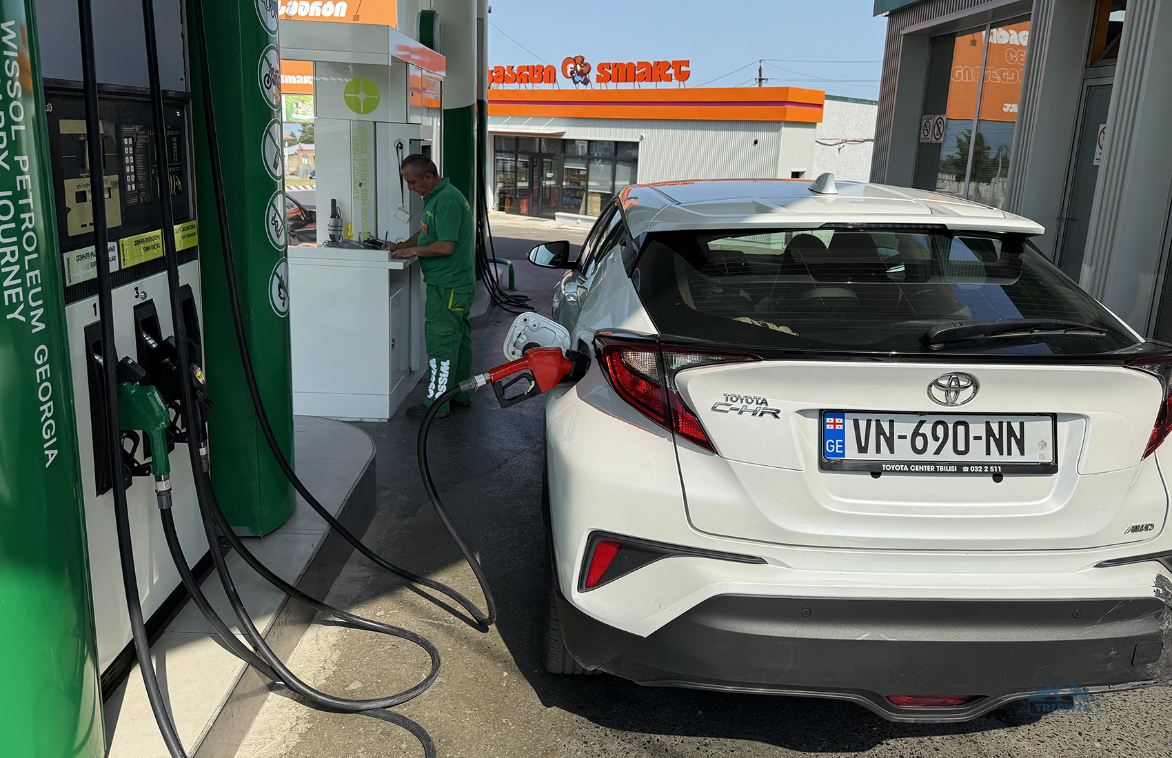 gas station in Georgia near Tbilisi