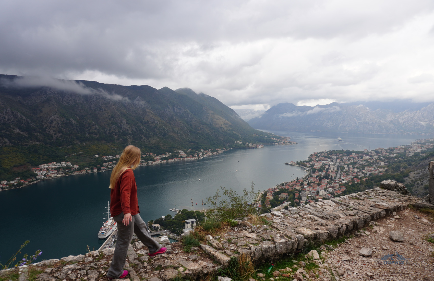 Kotor Bay view from the castle