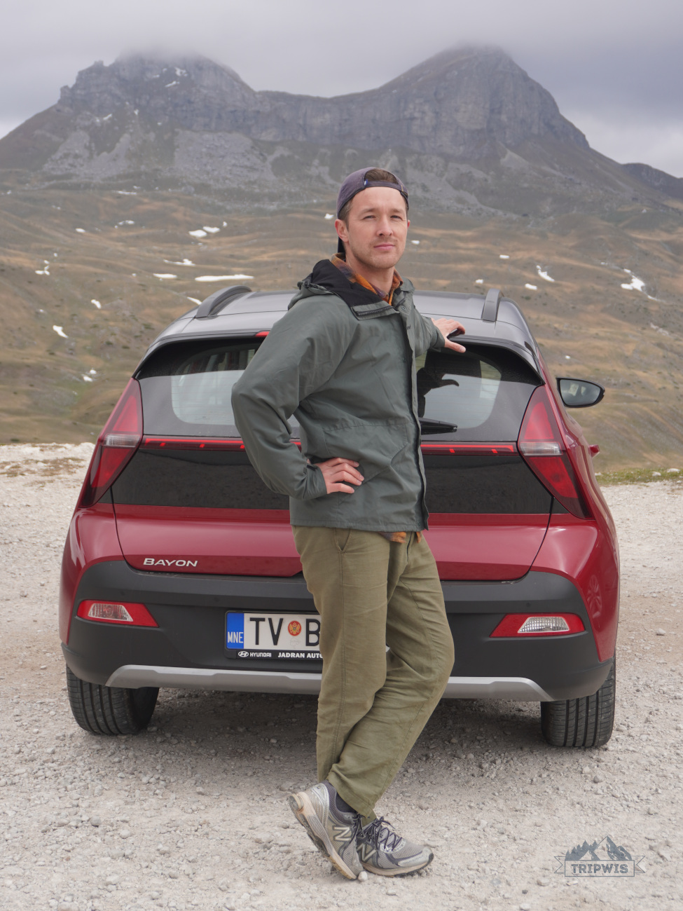 Our rented car in Montenegro