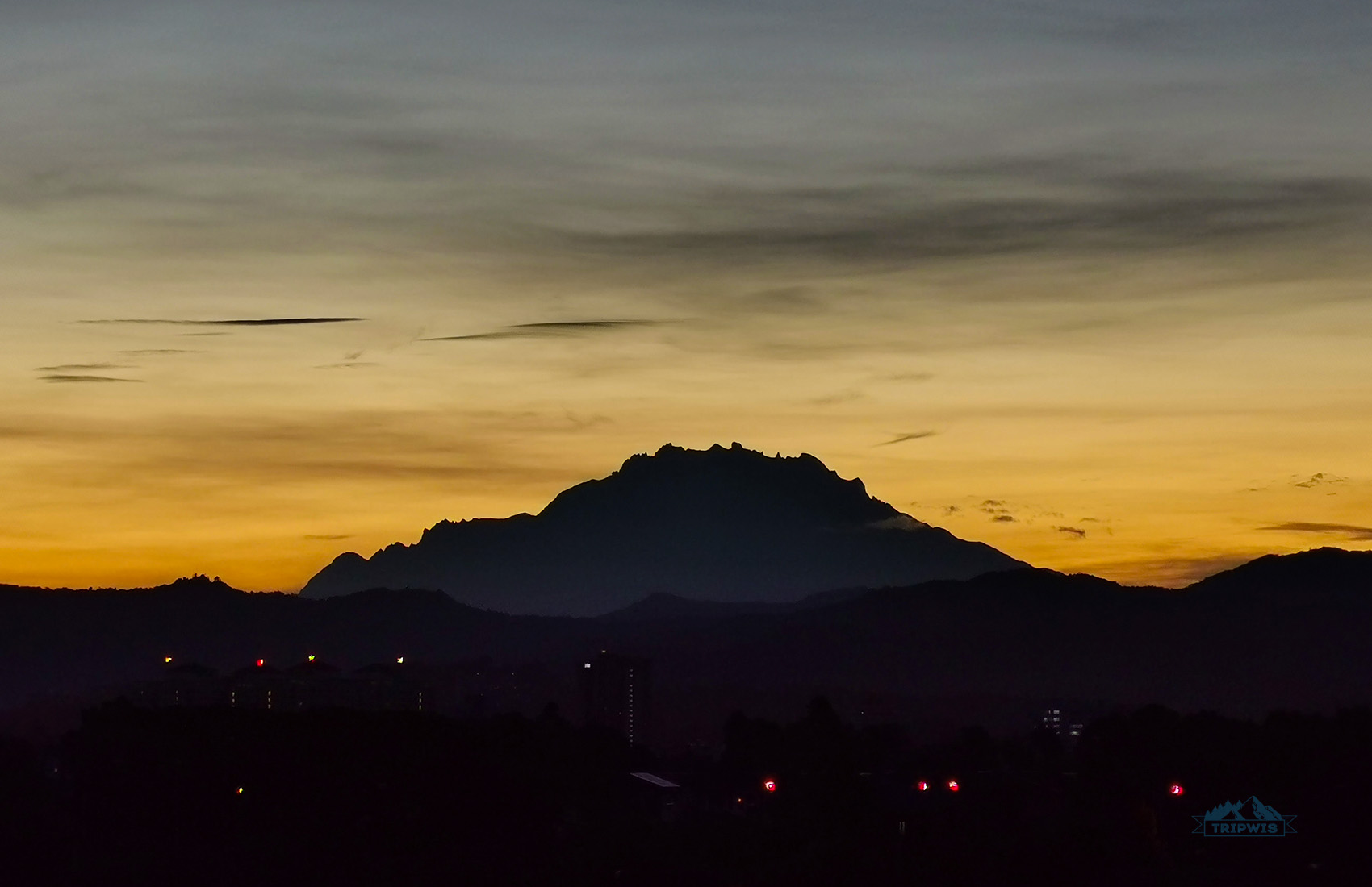 sunset from the airport Kota Kinabalu