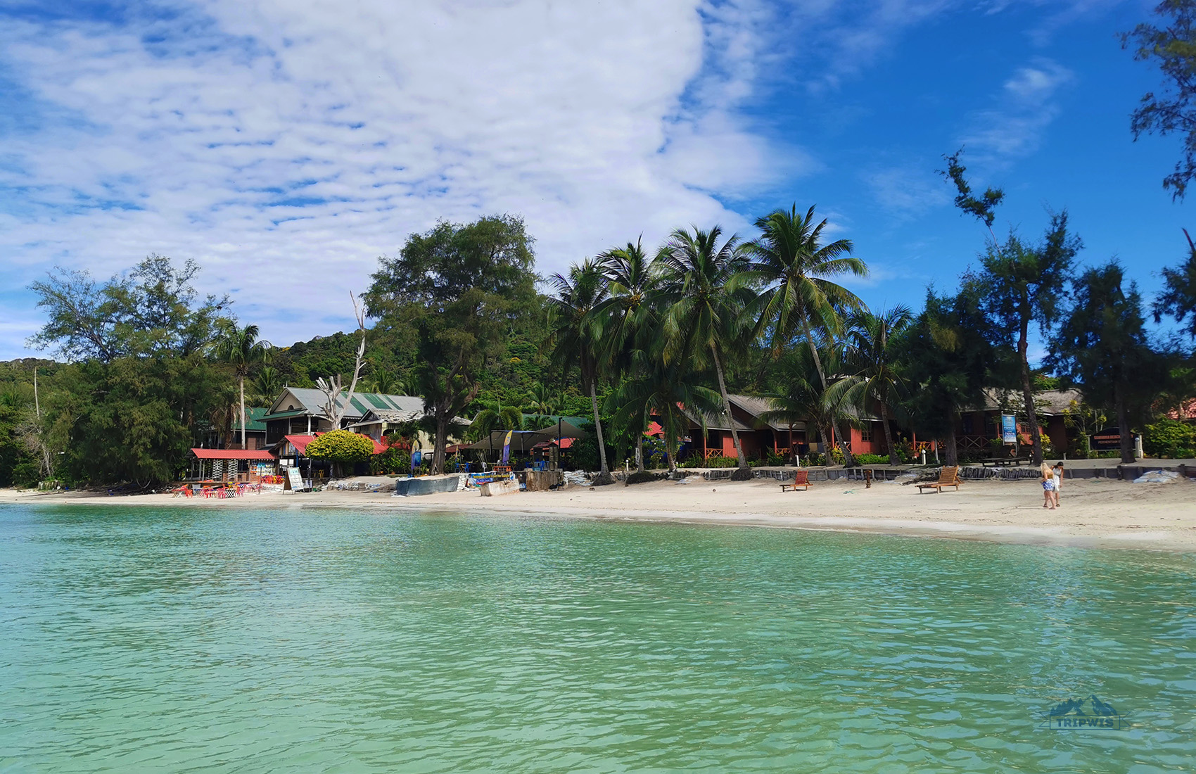 Perhentian beach and hotels