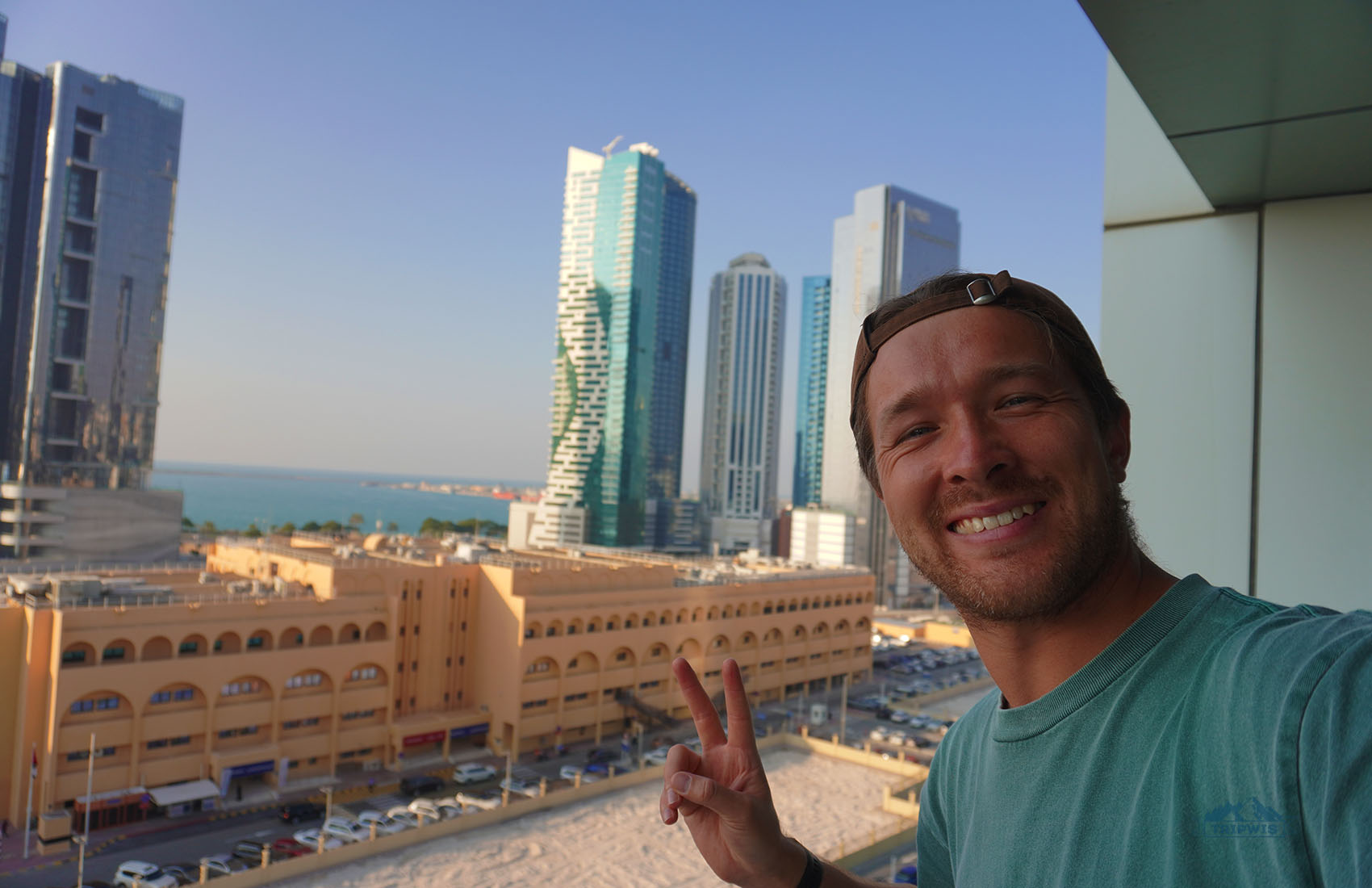 View from the hotel balcony in Abu Dhabi