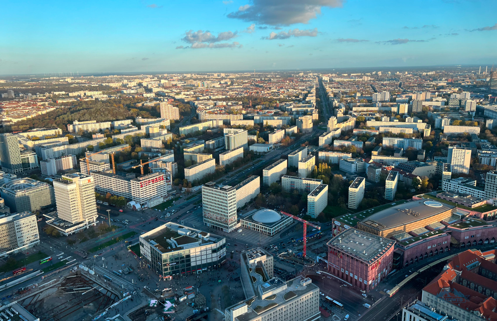 view from the top of the TV Tower in Berlin