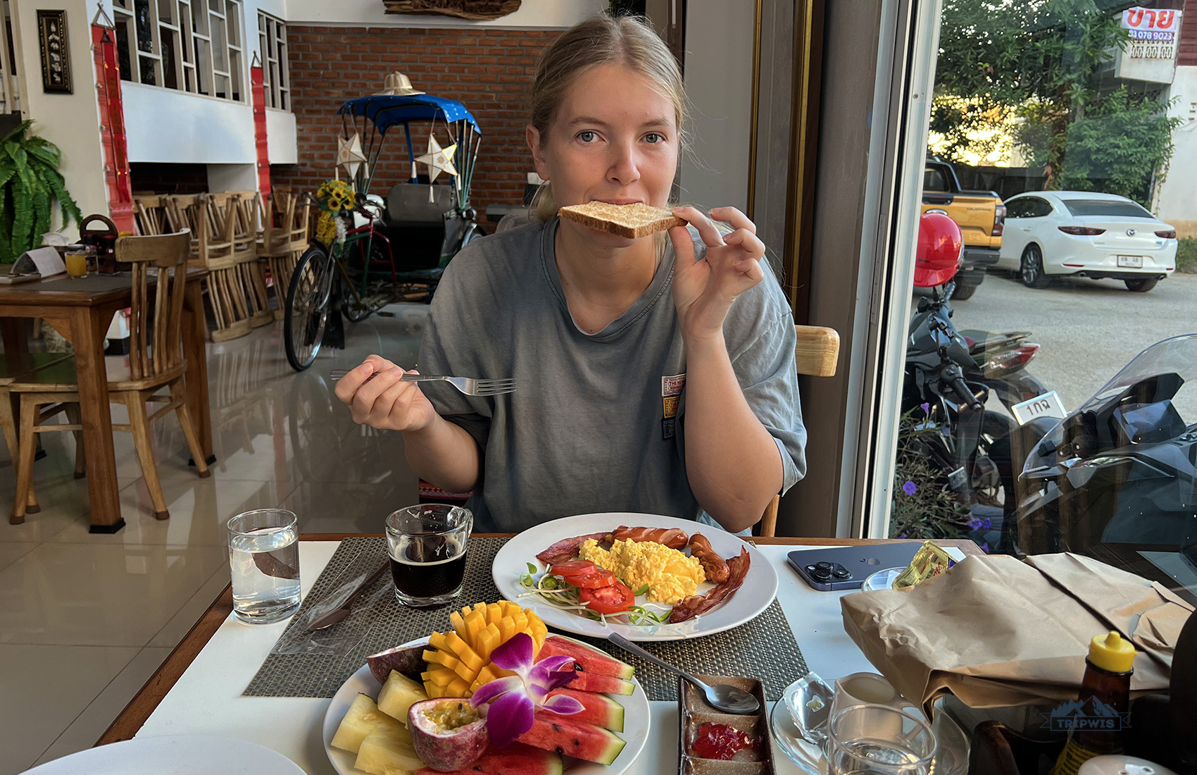 european breakfast in Thailand