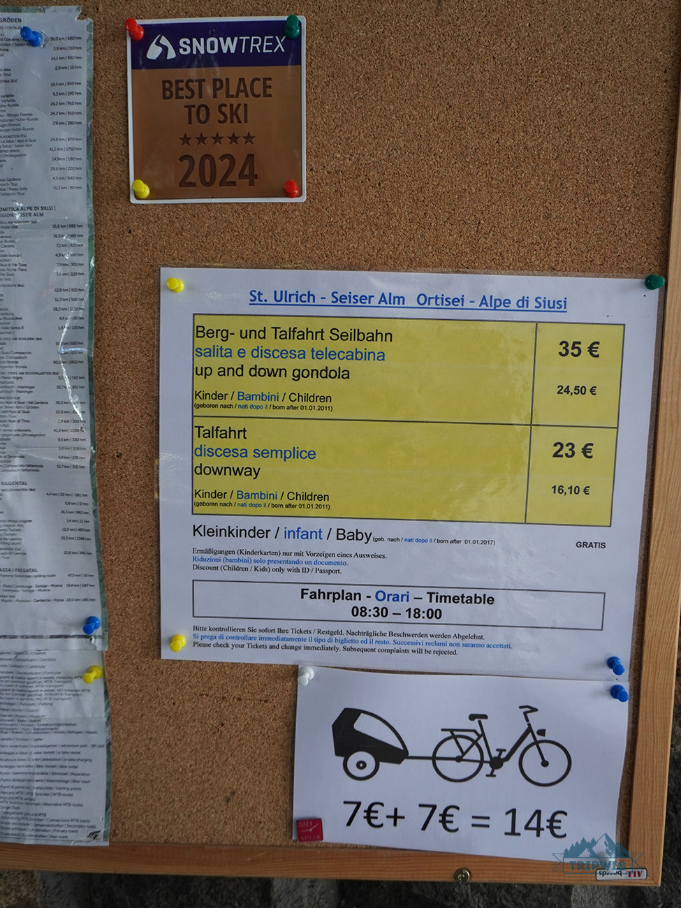 Alpe di Siusi Dolomites cable car price