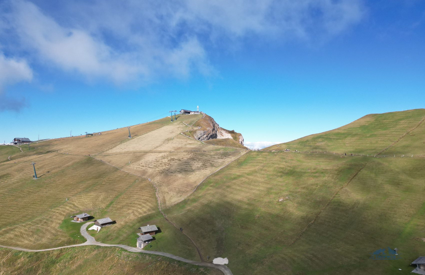 cable car from Ortisei in Val Gardena and Seceda Ridgeline