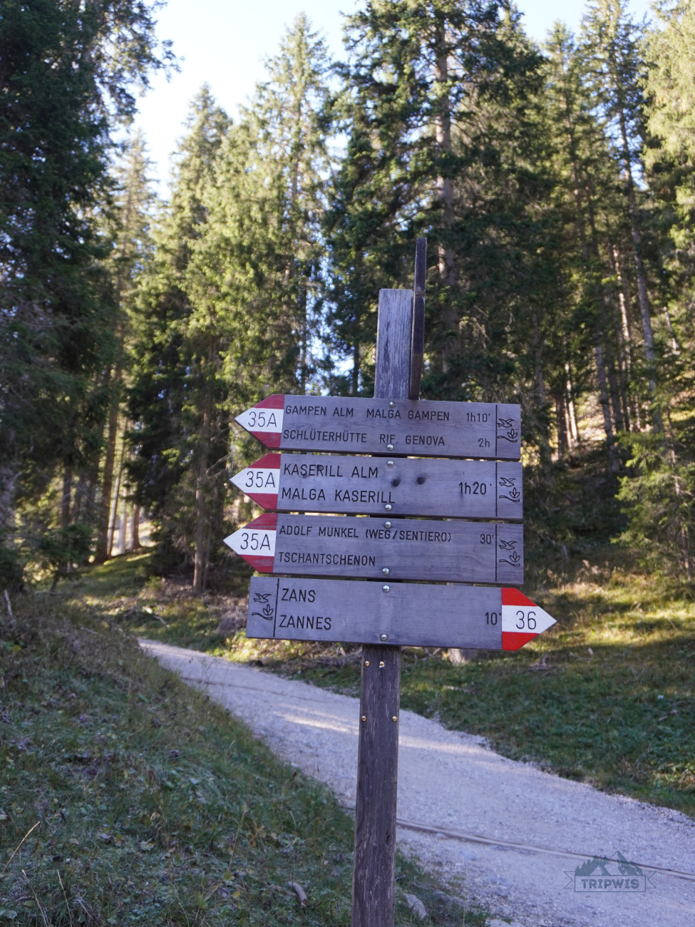 Adolf Munkel trail key points