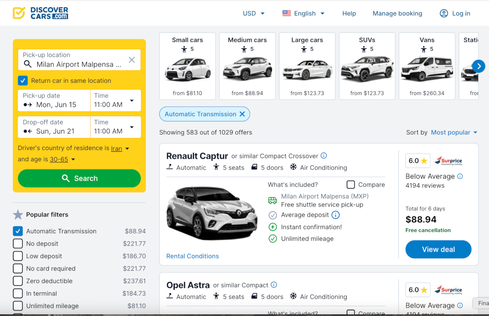Discovercars