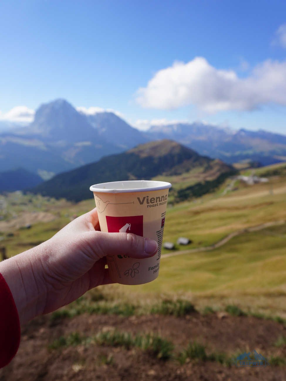 Drip coffee in the Dolomites