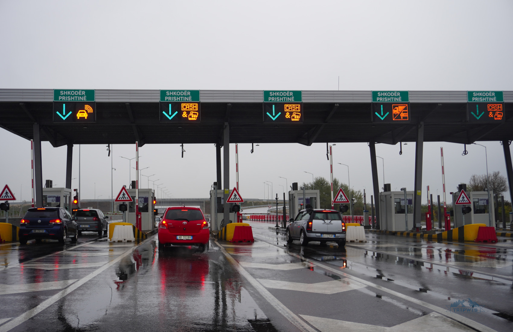 Toll road to Shkoder Albania