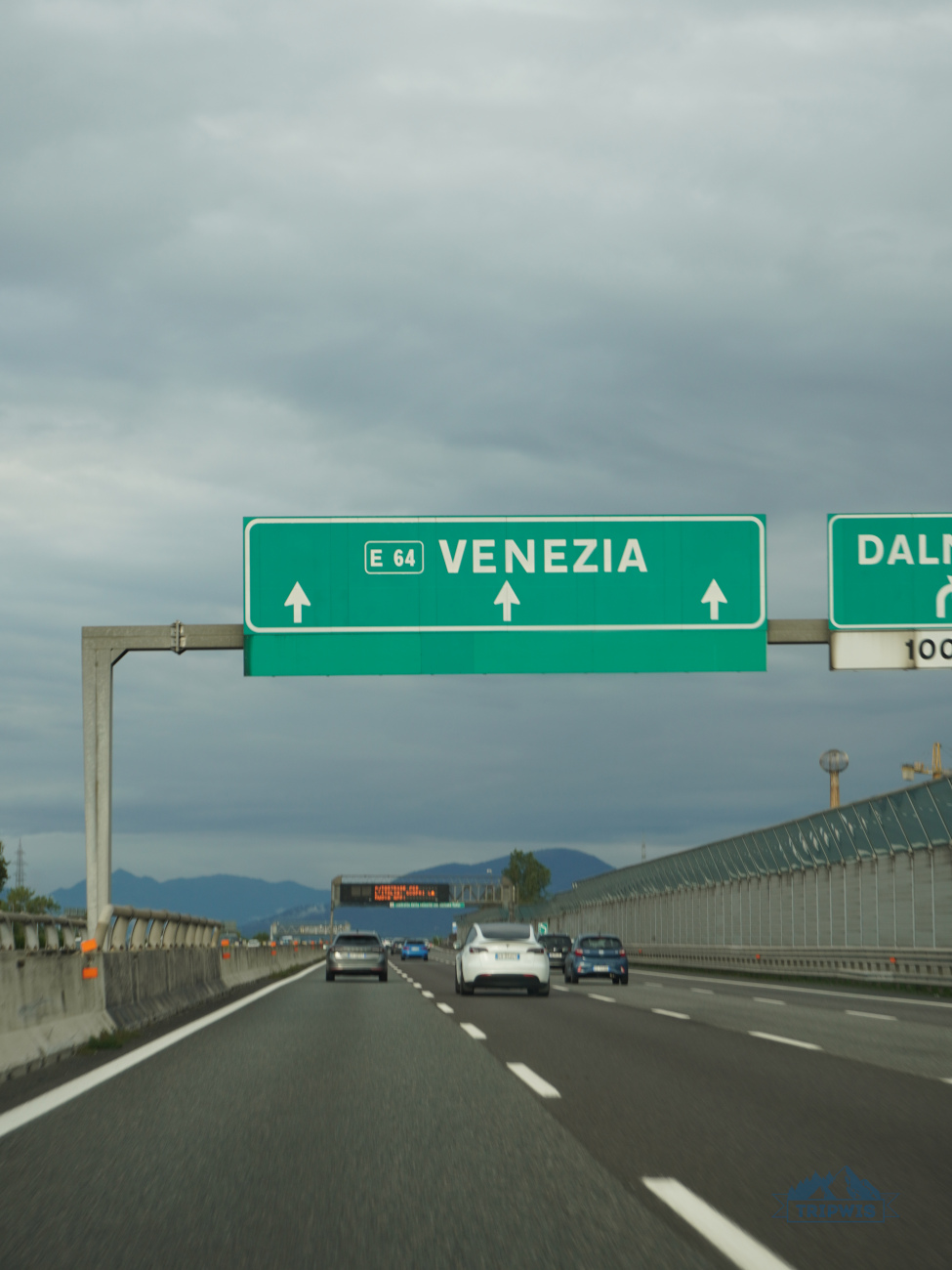 road from Milan to the Dolomites
