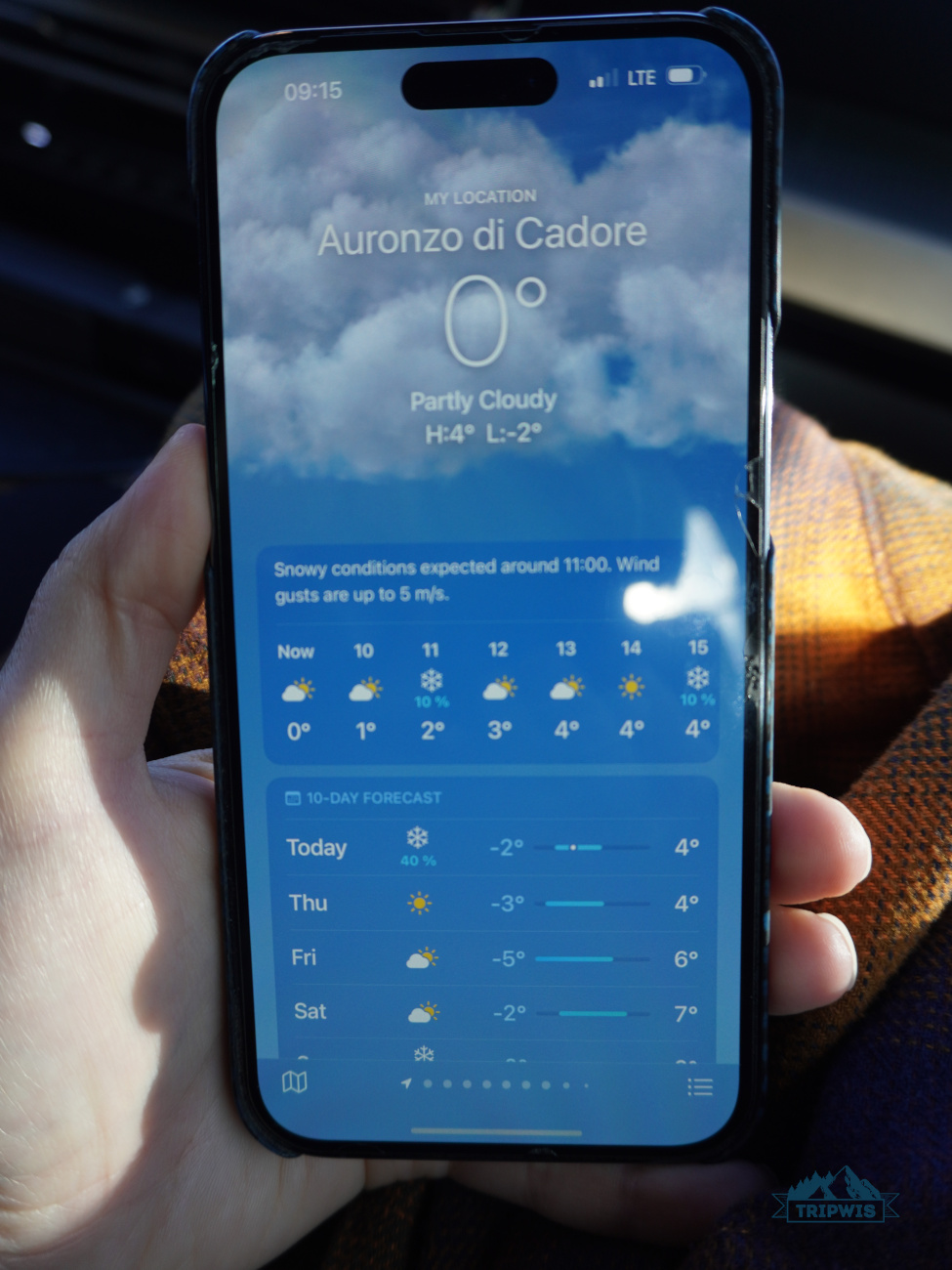weather in Auronzo